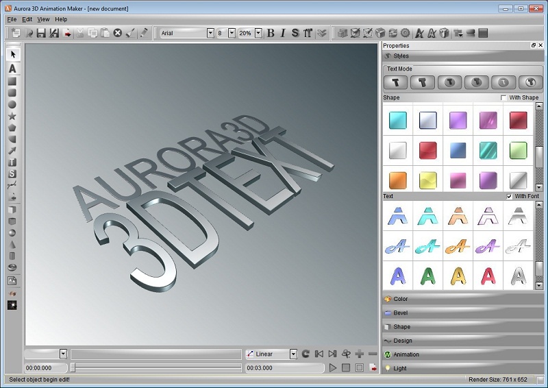 3d text animation creator online free